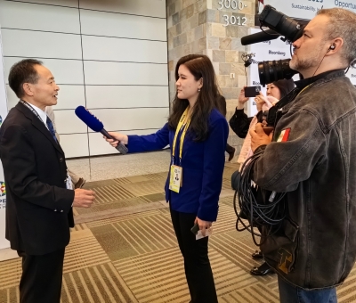 仙客來董事長潘新華應(yīng)邀參加美國舊金山APEC峰會(huì) 受到多國媒體采訪